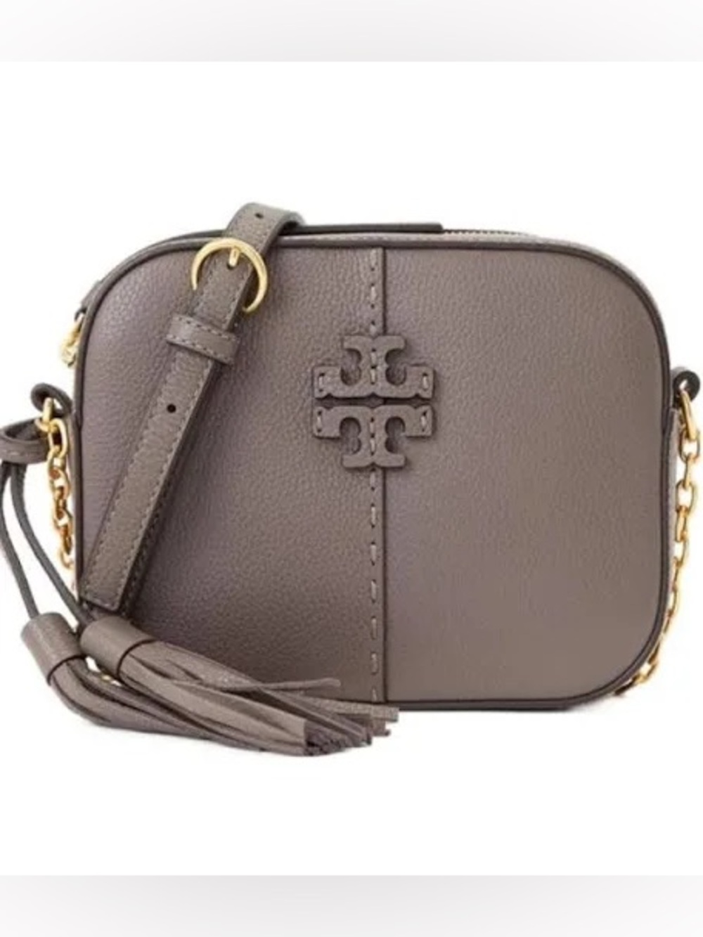 Tory Burch McGraw Crossbody Camera Bag - Silver Maple